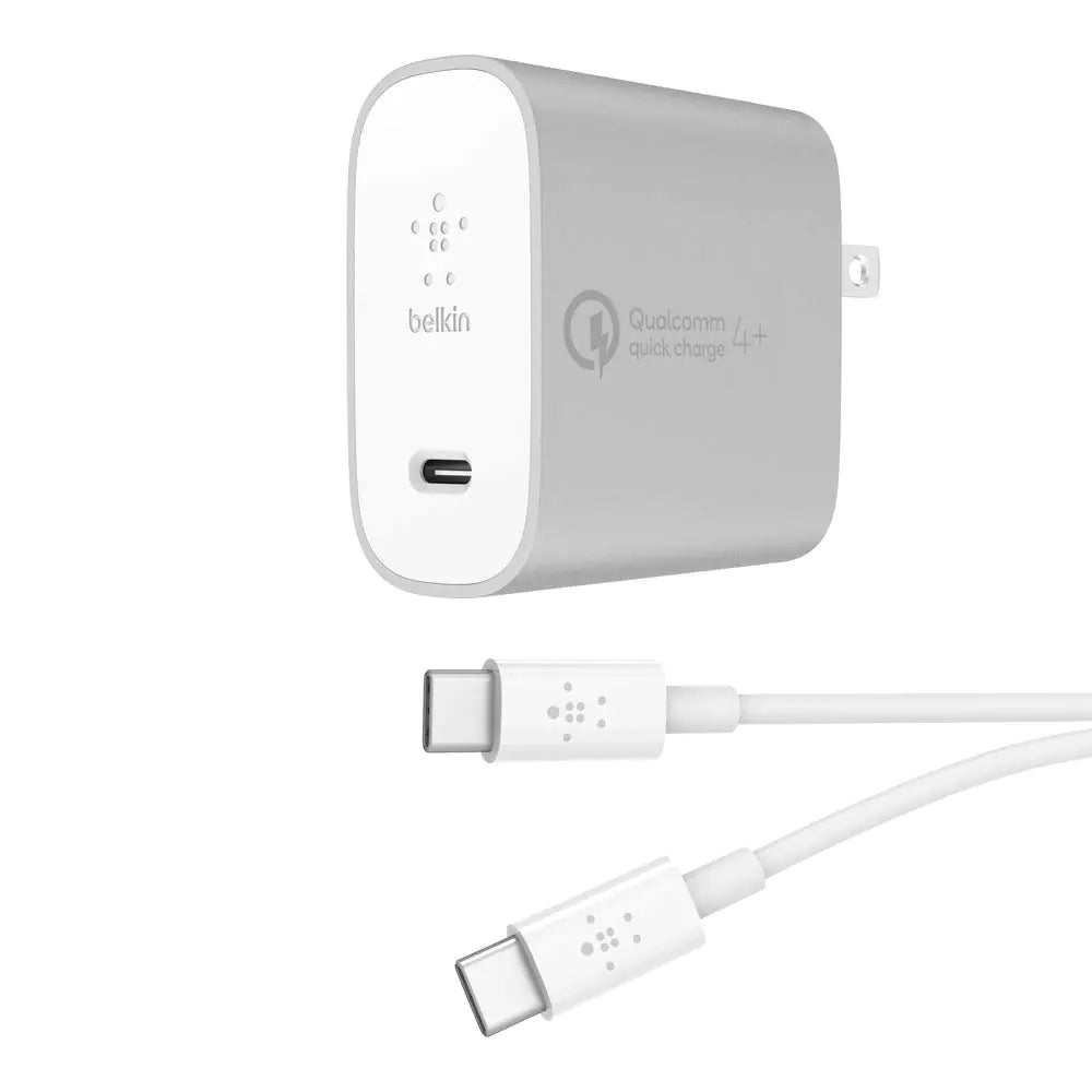 Belkin Boost Charge 27W Quick Charge 4+ Home Charger with 4ft/1.2m USB-C to USB-C Cable (Quick Charge 4+ Charger)